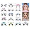 1PC Maskerade Glänzendes Gesicht Dekoration 3D Kristall Aufkleber Musik Festival Trendy Glänzende Acryl Bohrer Aufkleber Temporäre Tattoo Aufkleber