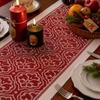 Jacquard Ethnic Style Table Runner with Tassel Tablecloth Table Flag Table Cover  Table Decor