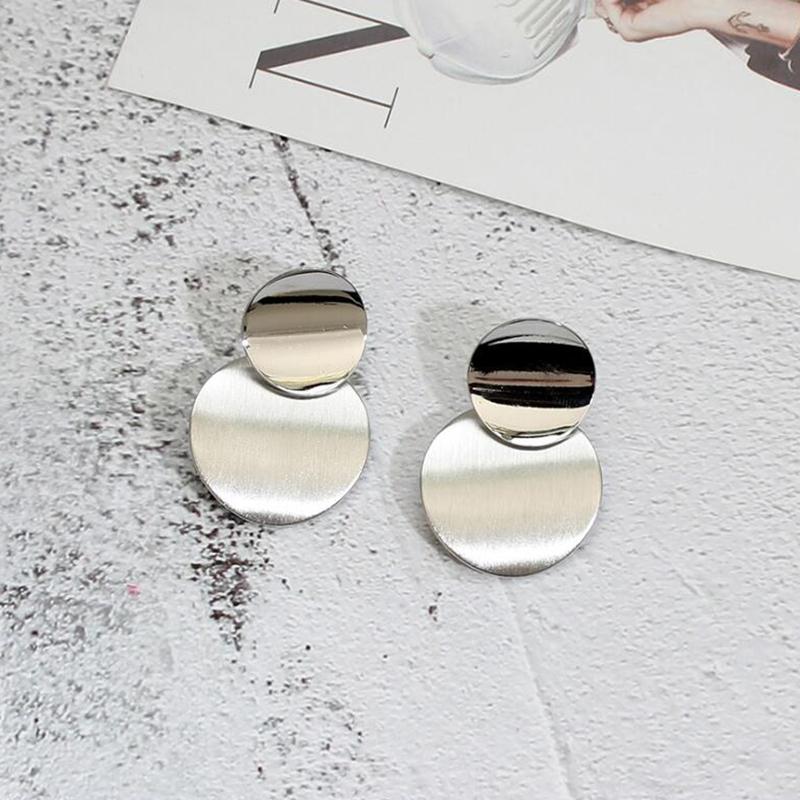 New Personality Metal Drop Earrings for Women Irregular Exaggerated Gold Geometric Hollow Butterfly Earrings pendientes