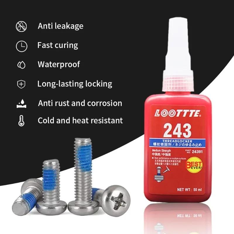 Screw Lock Threadlocker Red Screw Glue Thread Locking Agent Anaerobic Glue Anti-loose Universal Thread Sealants
