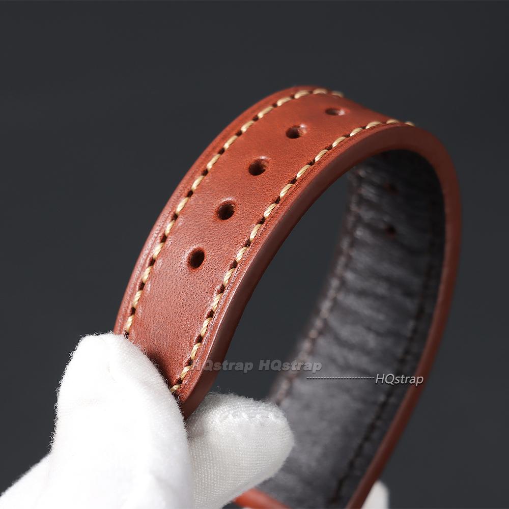 Smooth Calfskin Leather Watch Band 20mm 22mm Straps Stainless Steel Butterfly Buckle Leather Bracelet Black Brown Wristband Belt