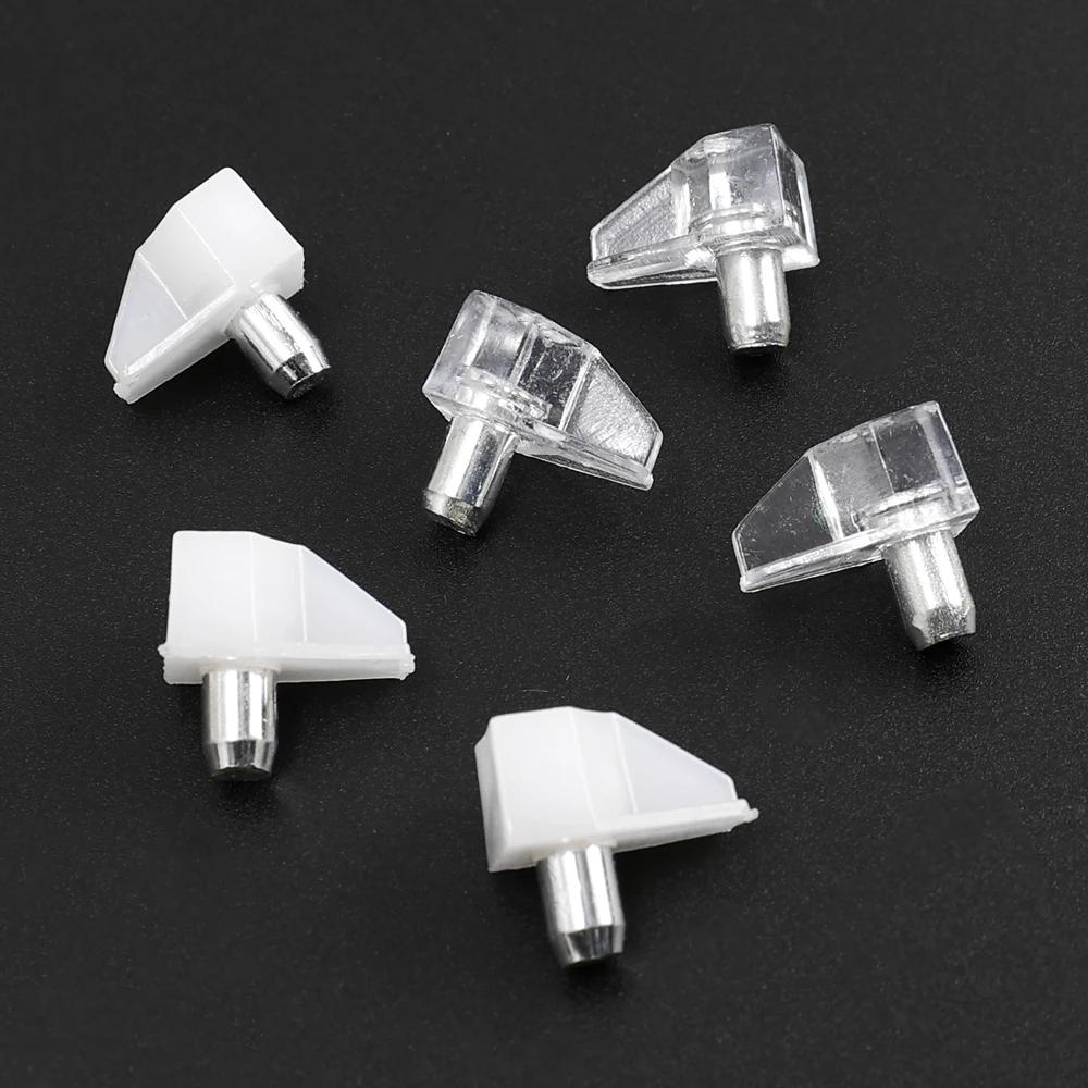 Transparent Shelf Support Pegs Plastic Laminate Support Studs Cabinet Book Shelves Holder Pins Furniture Shelves Bracket Pegs