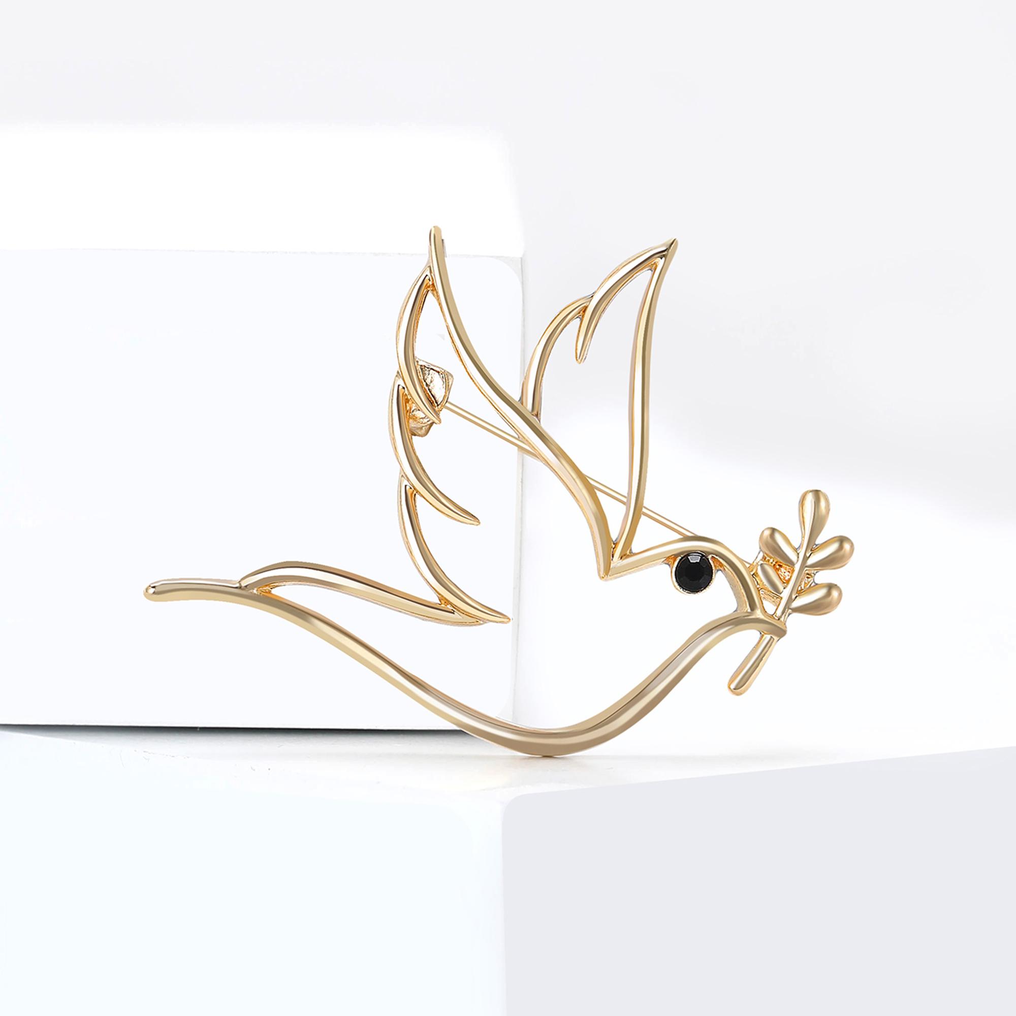 

Simple Hummingbird Dove Brooches for Women Unisex Animal Bird Pins Keychain Event Party New Gifts Jewelry Decoration Accessories