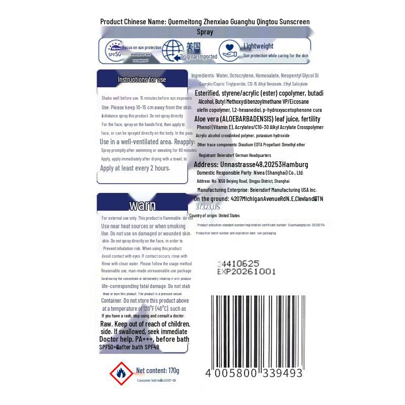 Coppertone Sport SPF50+ Sunscreen Spray