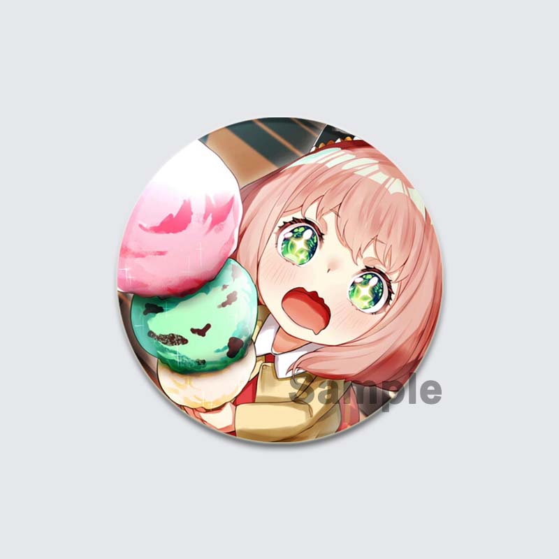 32/44/58mm Cute Anime SPY X FAMILY Brooches Anya Forger Lapel Pins Cartoon Badge Backpack Hat Jewelry Handmade Accessories Gifts