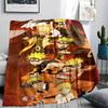 Cartoon Character Naruto pattern Flannel Blanket, High quality Comfortable for All Seasons, Home Decor, Warmth and Comfort, Perfect for Gifts.