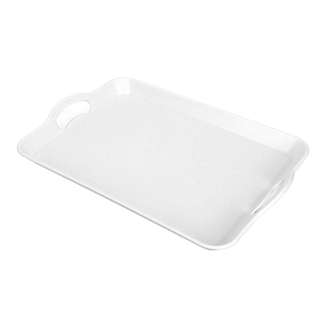 Modern Tray Thickened Heat Resistant Anti Scald Delicate Essential Oil Tray with Handle for Home Salon White