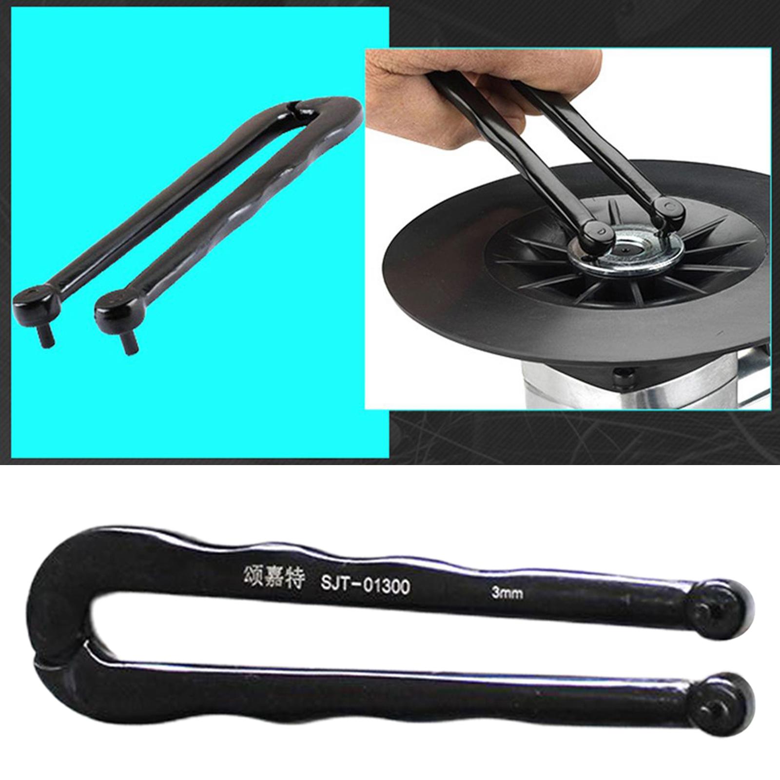 Finish Steel Adjustable Pin Spanner Wrench Dual Pin for Round Nut Hydraulic Cylinder Spanner Wrench Spanner Pin Set Removal Tool 4mm