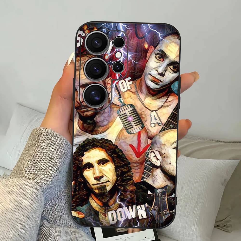 Metal Band System Of A Down Phone Case For Samsung S 24 Fe 25 Ultra Plus 20 Lite 21 30 22 23 24 22 Ultra 5G Fundas