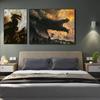 Vintage Mächtiger Westlicher Drache Künstlerische Arbeit Drucke Poster Leinwand Malerei Moderne Wandkunst Bild Wohnzimmer Schlafzimmer Heimdekor