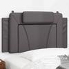 VidaXL Headboard Cushion, Reading Pillow with Zipper, Reading Cushion for Bed Bedroom, Grey 100 374777