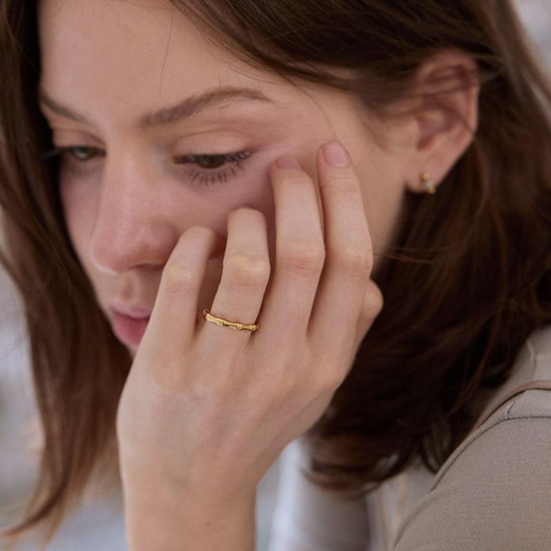 PAIGEFLYNN JEWELRY [925 Silver] Falling Dew Pattern Open Ring