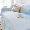 Cool Ice Silk Summer Sofa Towel Full Cover Cloth Ins Cream Style Printed Sofa Cover Universal Cover