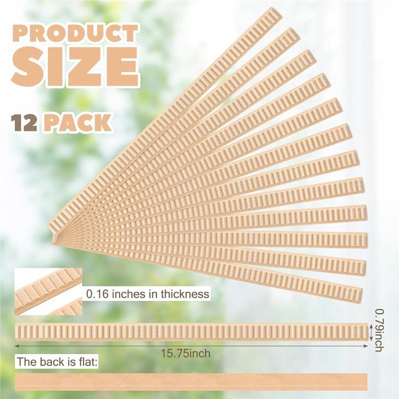 Good-Unfinished 12 Pieces 15.75Inch 3D Decorative Wood Trim Molding Cute DIY For Home Wall Cabinet
