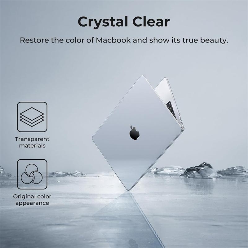 Kristallklares Laptop-Case für Macbook Air 13,6 M4 15 M3 Hartschalen-Cover für Mac Book Pro 13 M1 M2 14 M4 16 2025 Hülle Zubehör