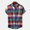 2020 Solid Color Casual Men's Short Sleeve Shirt