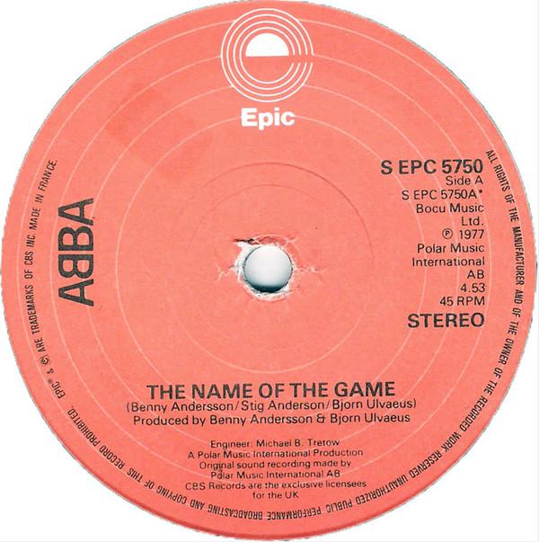 

7inch Record ABBA - The Name Of The Game SEPC5750 Epic 1977 UK Pop Used