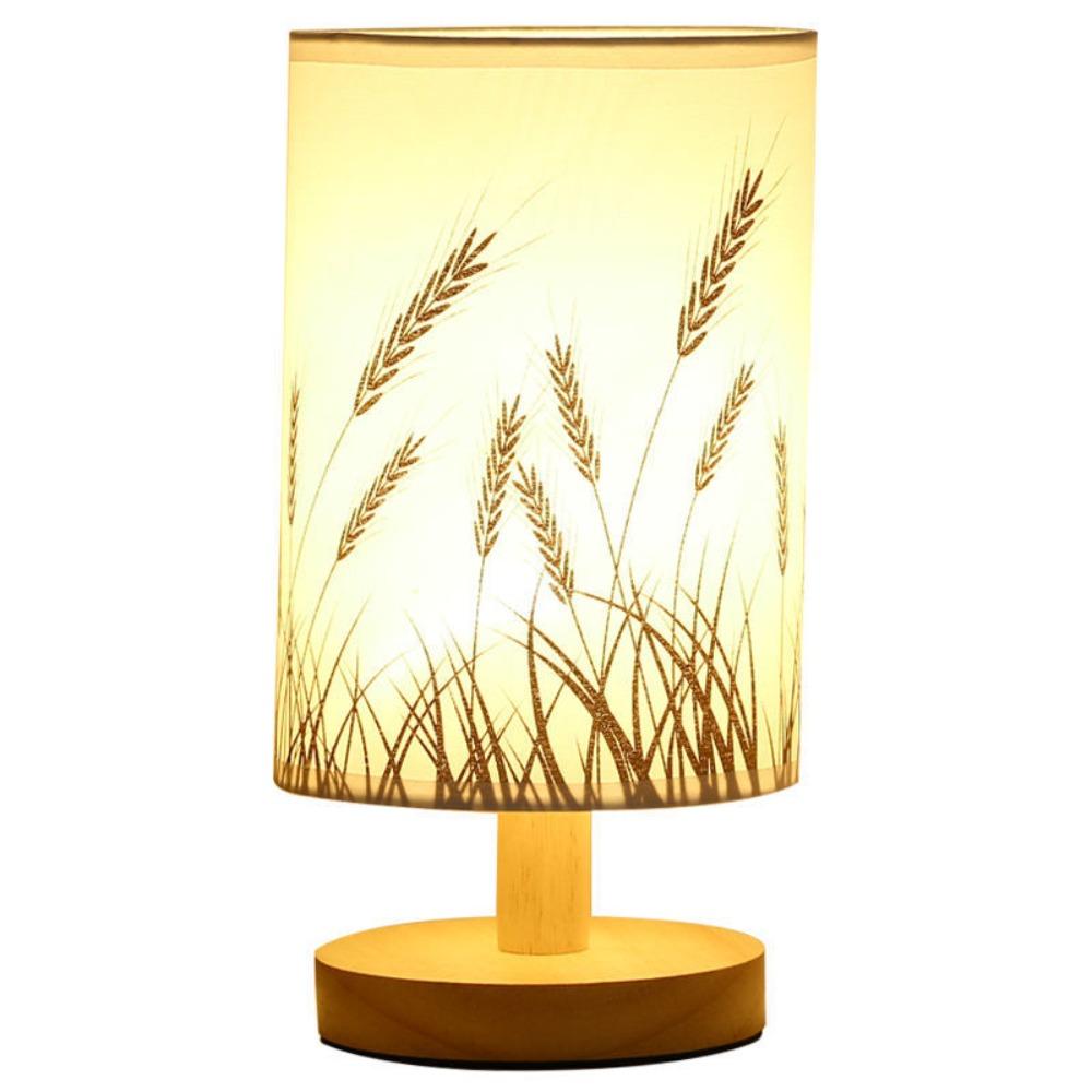Linen Bedside Lamp Dimmable Desk Lamp Home Decor Nightstand Lamp  Desk Use