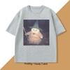 Funny Fat Orange Cat Graphic Tee Cute Graphic T Shirts Cotton Short Sleeve Tees Streetwear Cat Lovers Loose Clothes Oversized