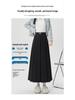 Elegant High-Waist Wool Pleated Midi Skirt for Women - Perfect for Autumn & Winter