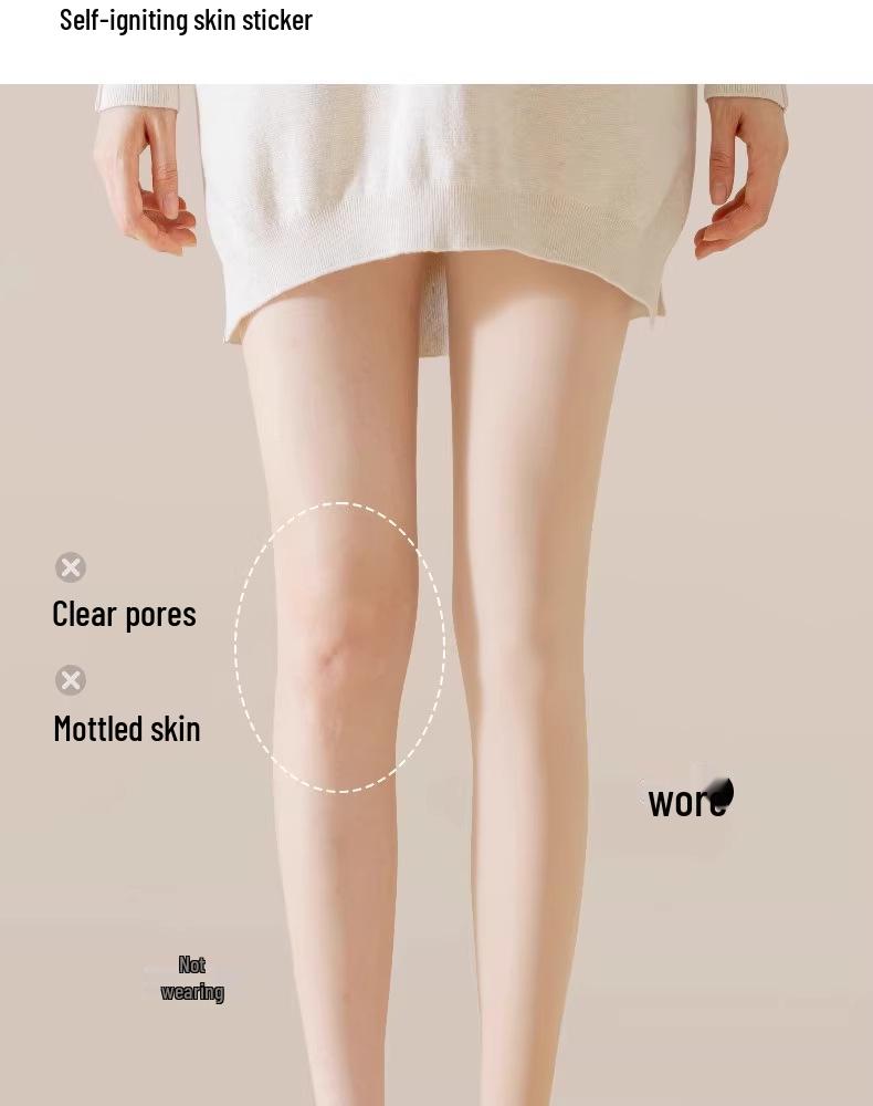 Autumn/Winter Thickened Velvet Leggings: Nude-Finish Simulation, Water-Light Tights