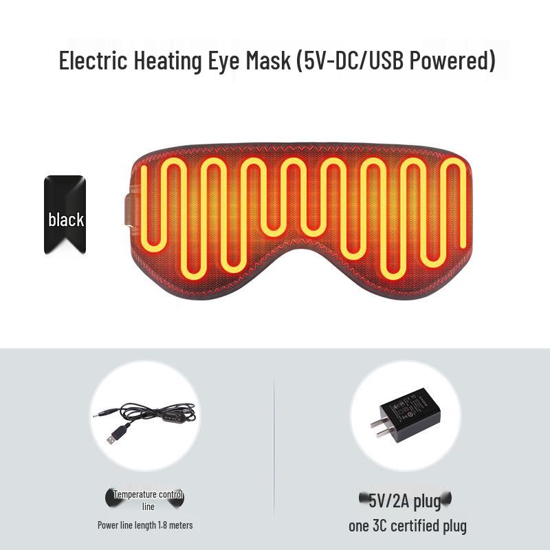 USB Far-Infrared Heating Eye Massager: Relieve Eye Fatigue, Promote Sleep with Electric Heat and Shading.