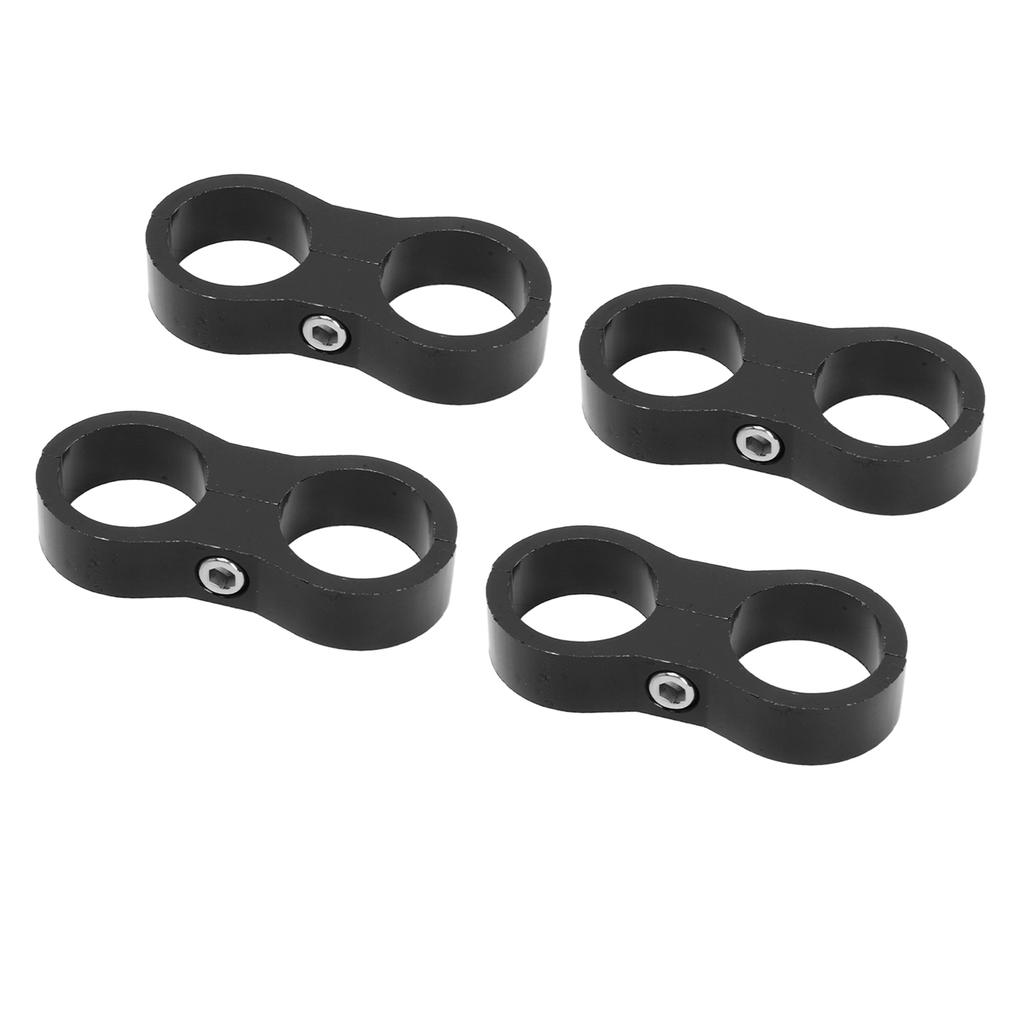 4PCS 12AN Fuel Line Mounting Clamp Hose Separator Aluminum Alloy Fitting Adapter Clamps Fit for 3 4 Oil Line Brake Line