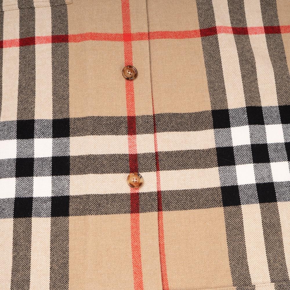 Burberry Pánská košile s kostkovaným vzorem, vlna/bavlna 80585841