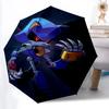 1pc Robot Sonic Automatic Folding Umbrella - Compact 8-Rib Design, Durable Plastic & Iron, Daily Use F104048