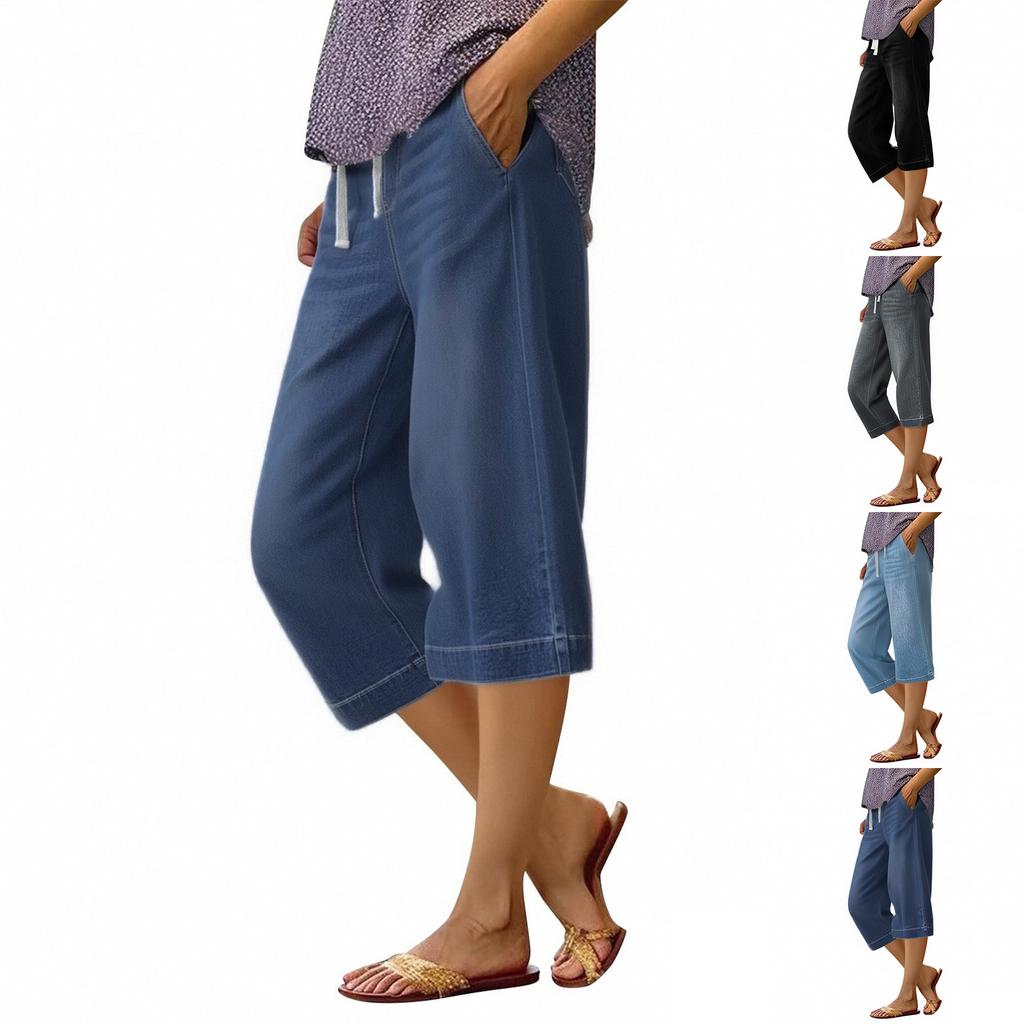 Jean taille haute pour femme, extensible, évasé, jambes droites, ourlet tendance