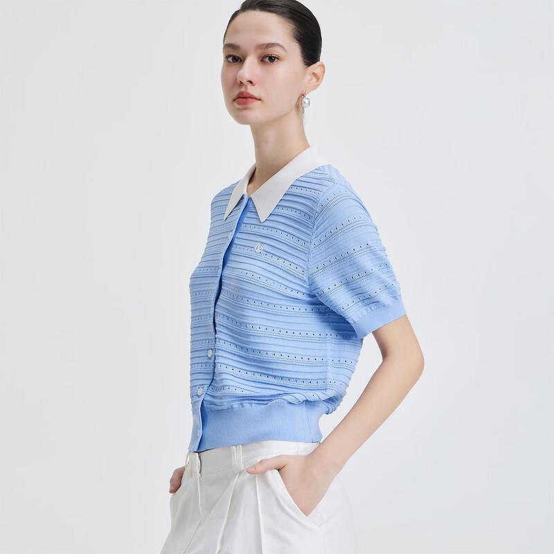 Giovanni Valentino Women's Short Sleeve Knitted Polo Top