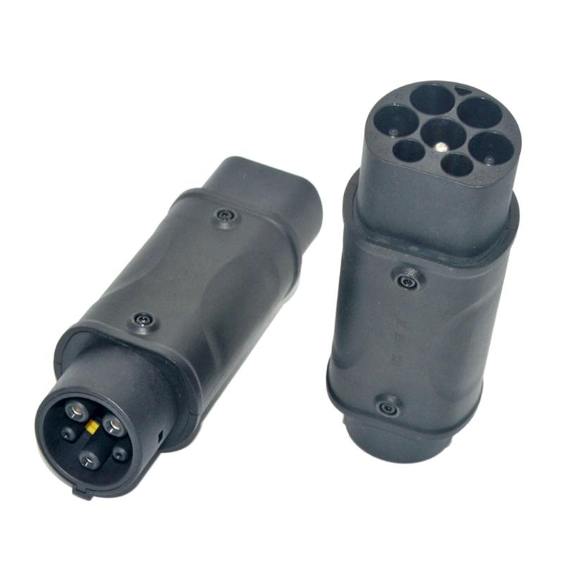 EV Car Charging Connection Adapter from IEC 62196 to J1772 Support 16A 32A Powerful EV Charging Adapter