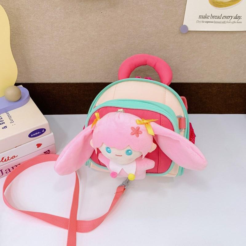 Kindergarten Baby Anti-Lost Schoolbag Cartoon Cute Bear Boys And Girls Backpack Children S Backpack красный