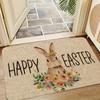 VIKAMA Adorable Bunny Easter Welcome Doormat Indoor/Outdoor Entrance Rug Soft and Comfortable Bedroom Mat Home Decor