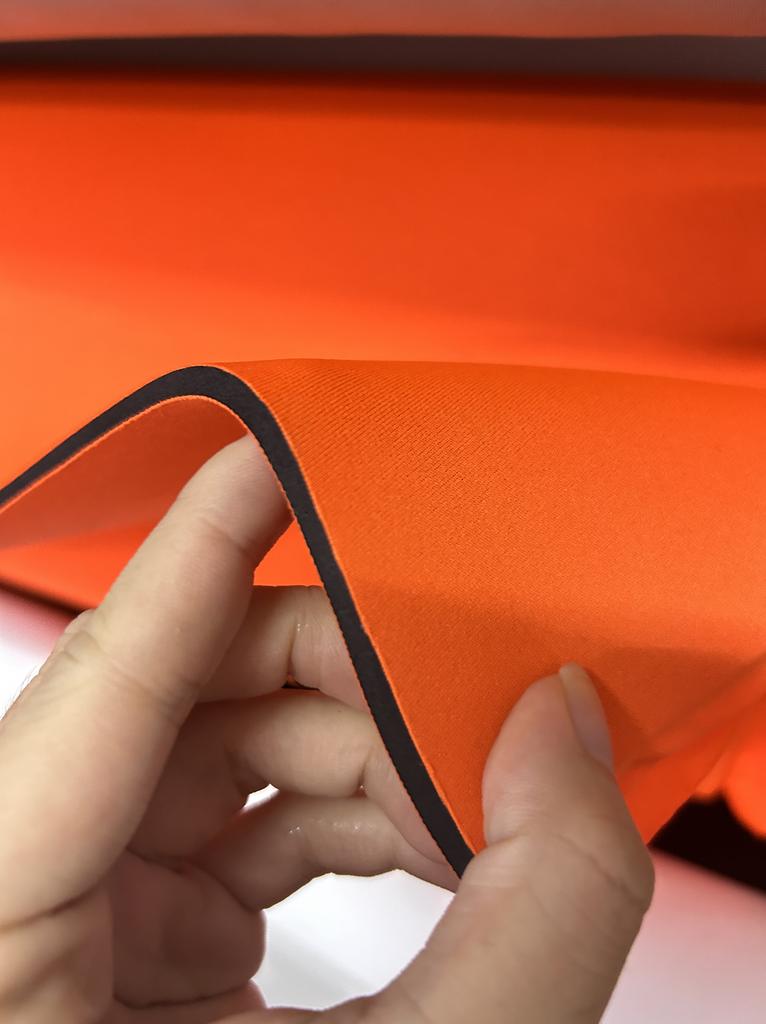 Orange 5mm Thick SBR Double Sided Neoprene Fabric Bonded Cloth For Sports Knee Pads Keep Warm Shock-proof Protector 50X130CM
