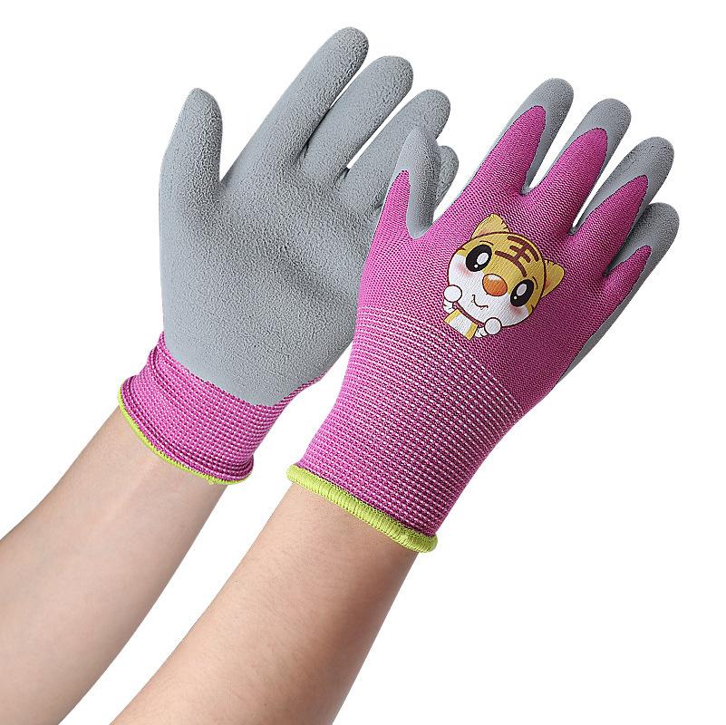 Dziecięce Rękawice Ogrodnicze z Kreskówkowym Wzorem, Do Zbioru Ogrodowego, Kopania i Sadzenia, Do Jazdy na Rowerze, Jazdy na Rolkach, Odporne na Zużycie i Rozdarcie Rękawice Ochronne