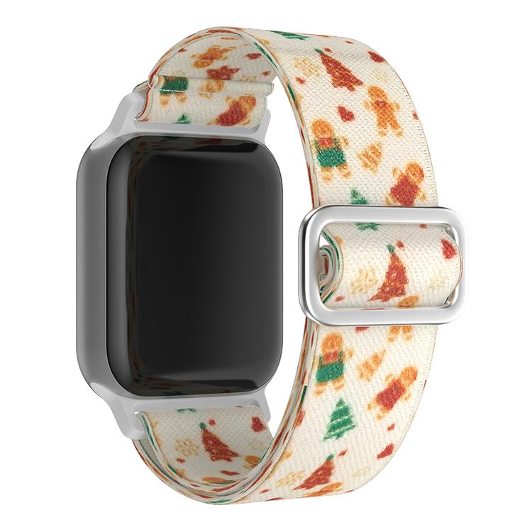 Christmas Strap for Apple Watch Band 46/42mm 45/41mm 44/40mm 49mm Elastic Nylon Bracelet Correa iWatch Series 11/10/9/8/SE/Ultra