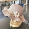 Summer Baby Flower Straw Hat With Handbag Bags 2pcs Set For Kids Little Girls Sun Cap Visor UV Protection Panama Hat Gorras