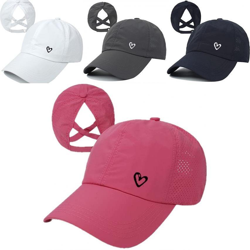 Sun Womens Stylish Hat Love Print Thin Breathable Summer Outdoor Baseball Hat