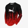 Casual Men's Long Sleeved T-shirt Color Contrast Printed Long Sleeved T-shirt Casual Loose Outdoor Oversized Men's Clothing