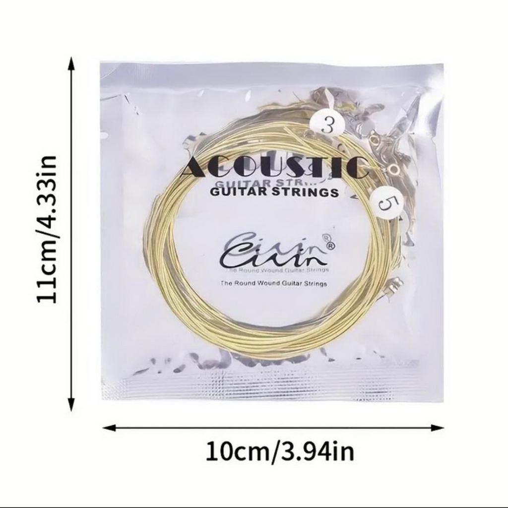 Universal Acoustic Guitar String Brass Hexagonal Steel Core Strings for Musical Instruments Guitars Strings Guitar Part