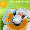 New Football Solar Fan Light Rechargeable Wall Mounted Foldable Fan Light LED Bulb Portable Camping Lamp Outdoor