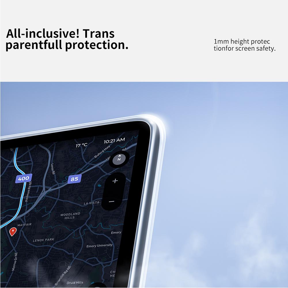 YZ For Tesla Model 3 Y 2019-2025 Full Coverage Anti-Scratch Display Frame Protective Cover Center Console Decoration Accessorie