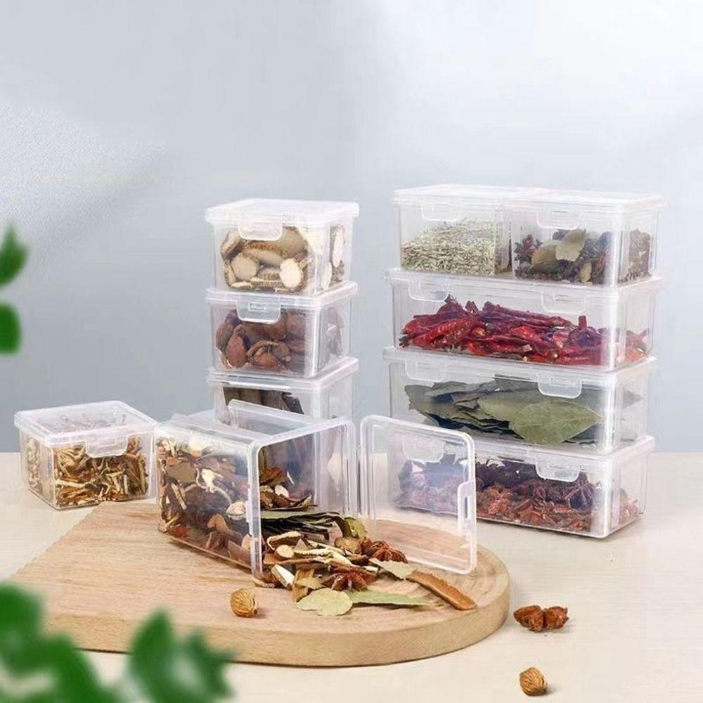 Transparent Spices Packaging Storage Box Sealed Spices Storage Box  for Kitchen