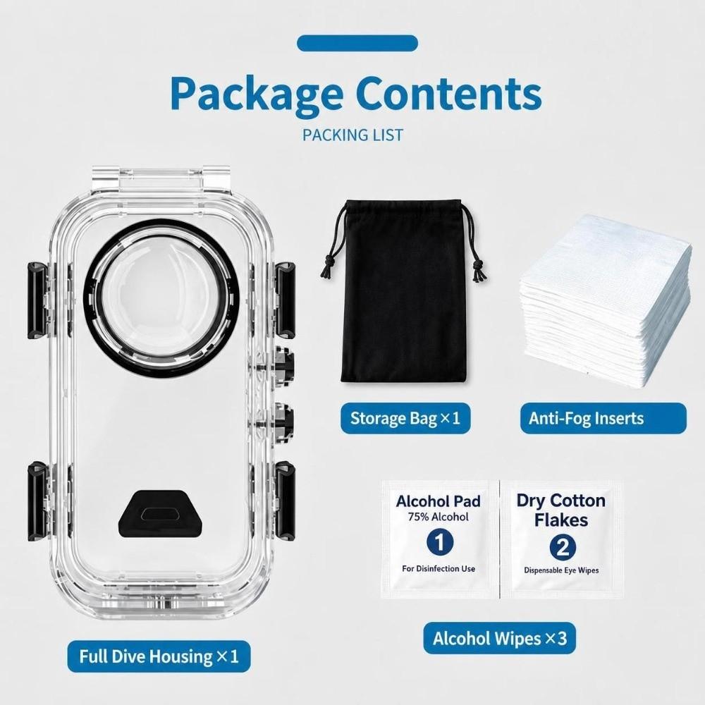 Quick Release Invisible Dive Case Underwater Diving Shell for Insta360 X6 Action Camera Accessories