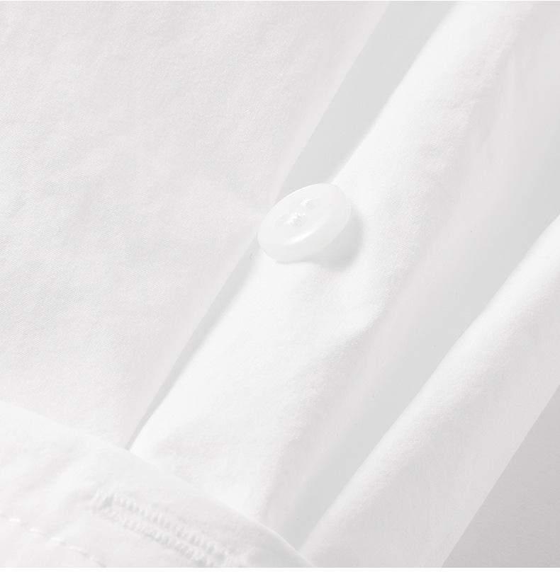French Style Elegant White Five-Sleeve Women's Shirt - 2026 Spring Collection, Perfect for Petite Figures