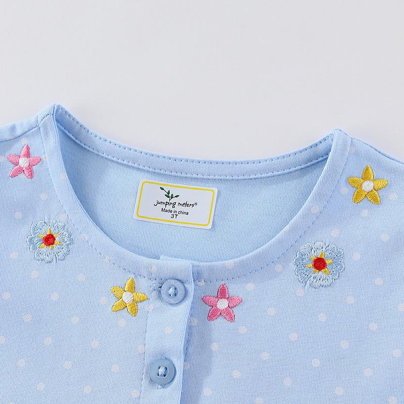 New Cute Embroidered Princess Dress for Girls - Short-Sleeved, Round Neck, European & American Style