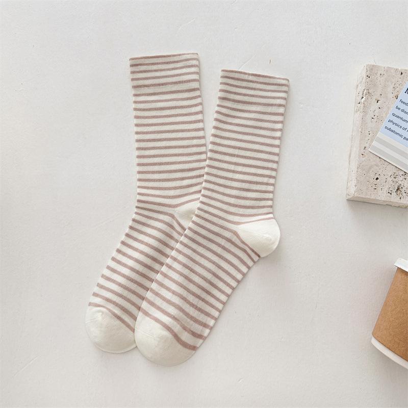

Postpartum Socks, Women s Spring and Autumn Pure Cotton Mid-calf Socks, Loose Mouth Boneless Pile Socks 1 pair кавовий/білий