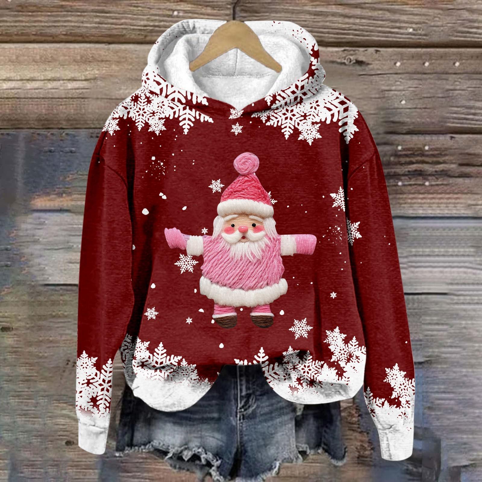 

Жіночі толстовки з довгими рукавами Світшоти Одяг Для дівчаток-підлітків Повсякденний светр Пуловер Модні щоденні універсальні повсякденні світшоти Топ L винний