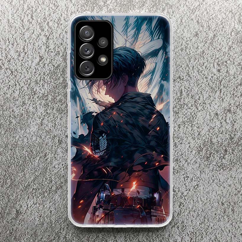 

A-Attack on T-Titan Levi Print Soft Case for Samsung A52 A50S A51 A42 A23 A22 A12 Phone Shell A41 A31 A21S A40 A30S A20E A10S A7 Samsung A02S